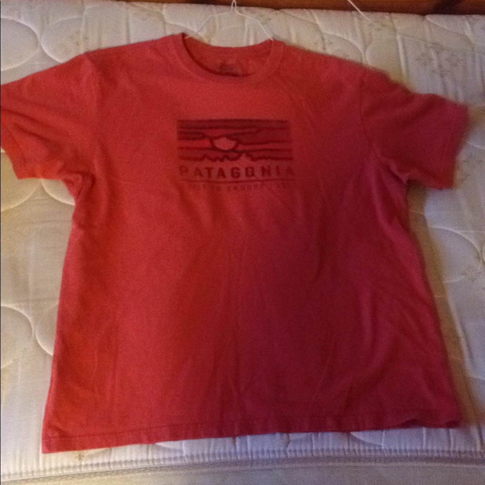Red Patagonia shirt